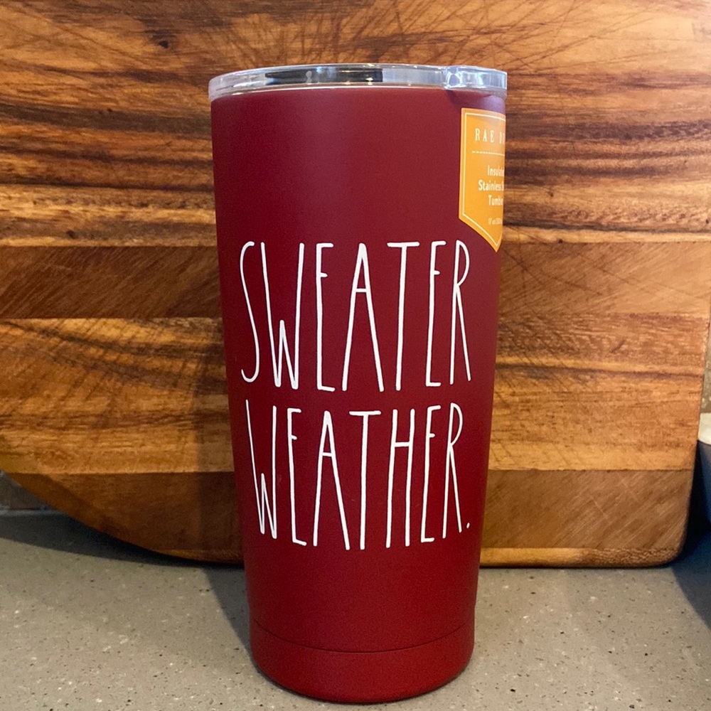 NWT Rae Dunn Sweater Weather Insulated Stainless Steel Tumbler